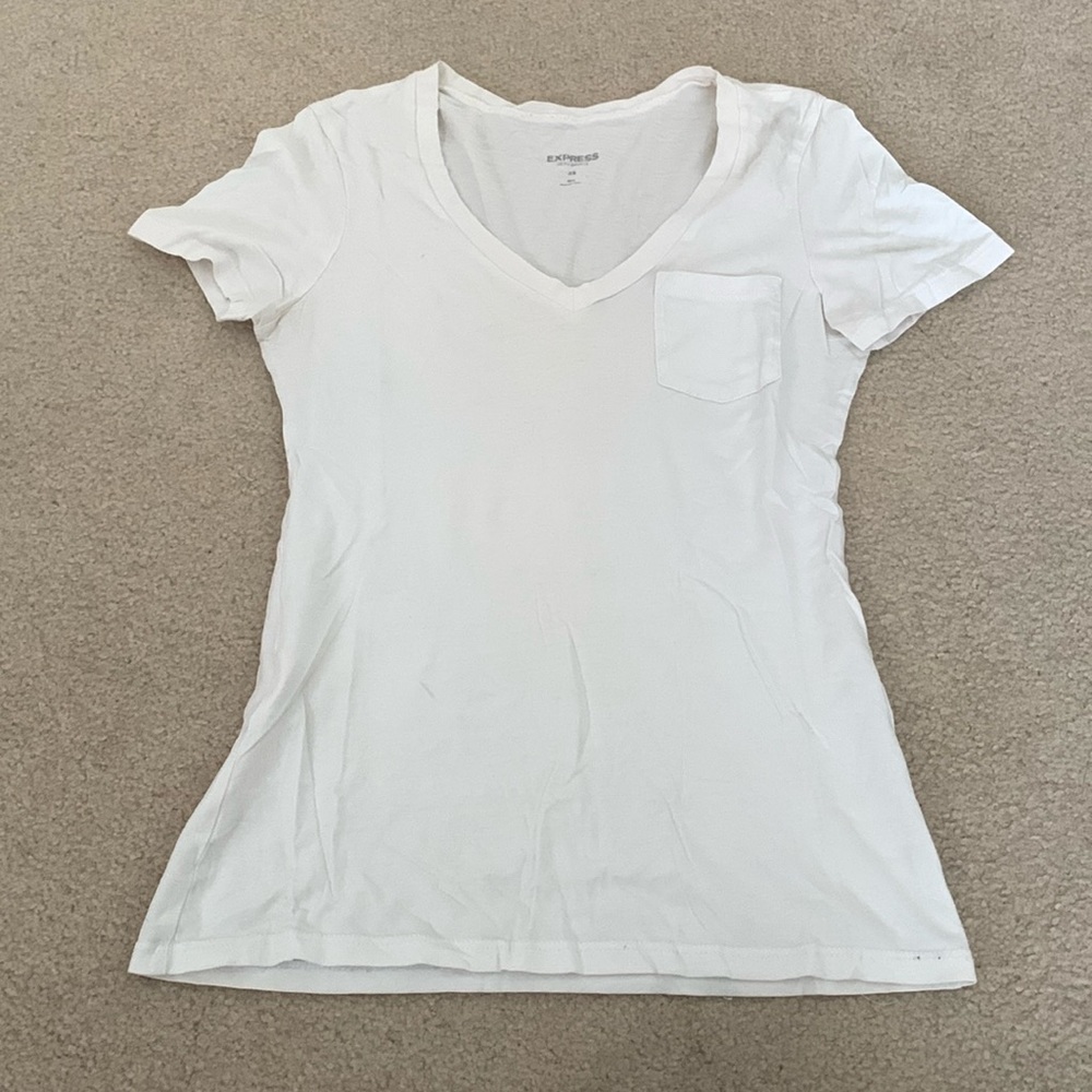 Express Basic V Neck Tee